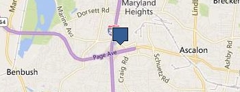 St. Louis Corporate Housing location map