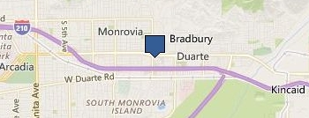Air Duct Cleaning Duarte location map