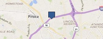 Carolina Ninja Roofing and Windows location map