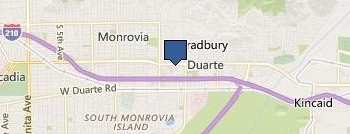 Duarte Garage Door Expert Repair Company location map