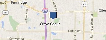 St Louis Roofing Pros location map