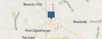 Super 8 Ft. Oglethorpe GA/Chatt TN Area location map