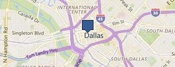 Dallas Shutters Expert location map