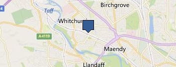 AARDEE - Cardiff Electrician location map