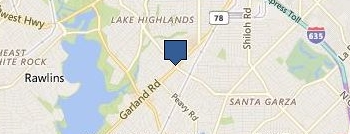 Dallas Cadillacs location map