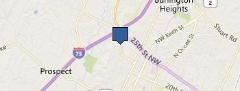 Knights Inn Cleveland location map