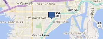 South Tampa Homes for Sale location map