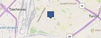 Locksmith Cote Saint luc location map
