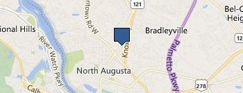 North Augusta Roofing and Construction location map