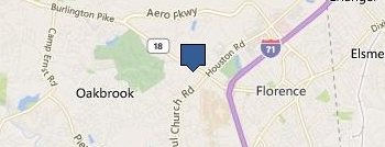 Custom Glass and Mirror location map