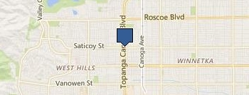 Canoga Park Car Accident Lawyers location map