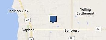 Daphne Public Works Department location map