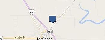 University of Arkansas location map