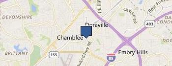 Shallowford Pines Apartments location map
