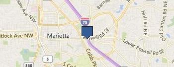 Atlanta Dentures Dr Thomas Van Galder location map