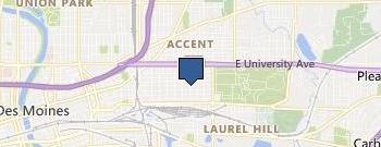 Des Moines Comfort location map