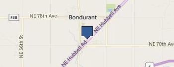 Bondurant Mini Storage location map
