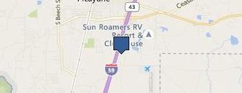 Crosby Arboretum location map