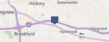 Cloninger Ford of Hickory location map