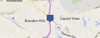 Hampton Inn-Southeast location map