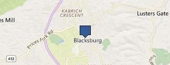 Blacksburg Taxes Department location map