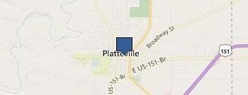 Platteville Mainstreet Program location map