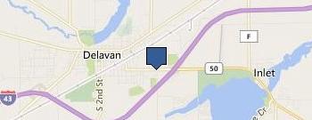 Delavan Mobil Mart location map