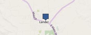 Lander Water Sewer Billing location map