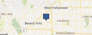 Beverly Hills Plastic Surgeon Warren M. Lent location map