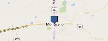 Monticello Opera House location map