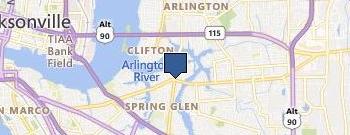 The University Of North Florida location map