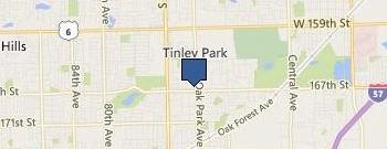 Daniel’s Locksmith Tinley Park location map