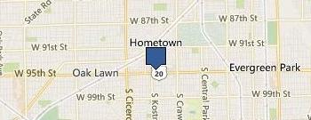 Oak Lawn Toyota location map