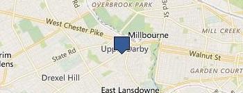 Garage Door Repair Upper Darby location map