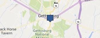 Ghosts of Gettysburg Tours location map