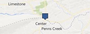 Penns Creek Pottery location map