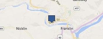 Blair's Key Locksmith location map