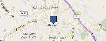 Bryan City Council Service location map