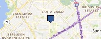 Dallas Christian Women's Job location map