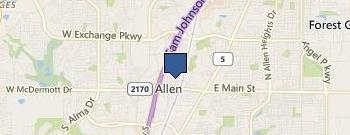 Allen Masonic Lodge location map