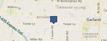 Budget Truck Rental - Garland location map