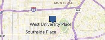 Rice University Language Prgrm location map