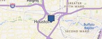 Houston Harris County Bail location map