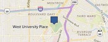 Houston Zoo location map