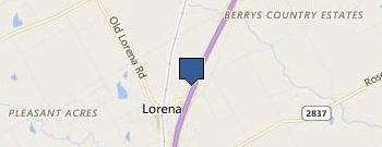 Lorena City Hall location map
