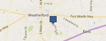 Elite Salon of Weatherford location map