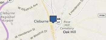 Cleburne Environmental Crdntr location map