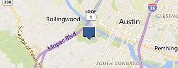 Zilker Park Boat Rentals location map