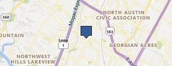 Bikram Yoga Austin LLC location map