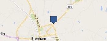 Brenham Plumbing location map